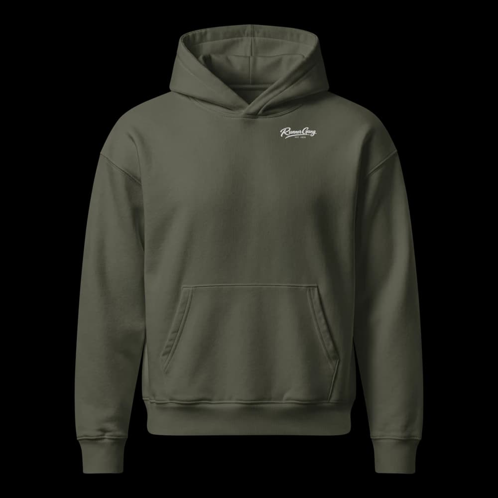 Runner Gang Line 01 Script Hoodie — Printful design preview